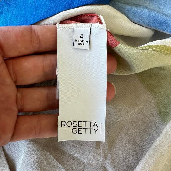 ROSETTA GETTY Women's Button Front Shirt Size 4 In Multicolor - Picture 5 of 6